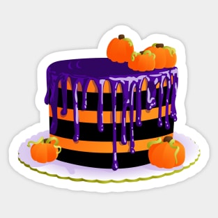 Another Striped Halloween Cake Sticker